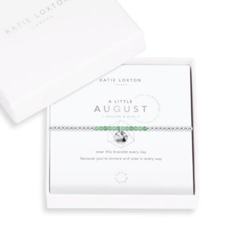 A Little "August" Birthstone Silver Bracelet