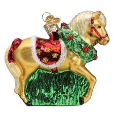 12653 Horse With Wreath Orn