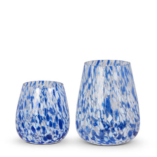 Dark Blue and White Spotted Container Sm 4524022