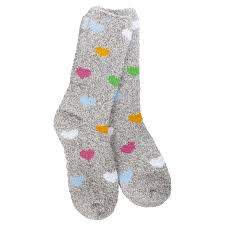 Spring Cozy Crew OS Heartfelt Multi Grey - WSS