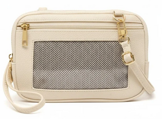 Cell Phone Mini Crossbody Wallet Bag - Ivory