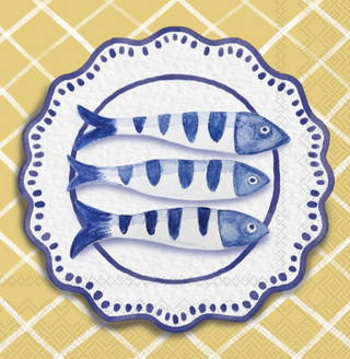 Amalfi Cucina Fish Cocktail Napkin
