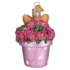 12664 Kitten in Flower Pot Ornament - OWC