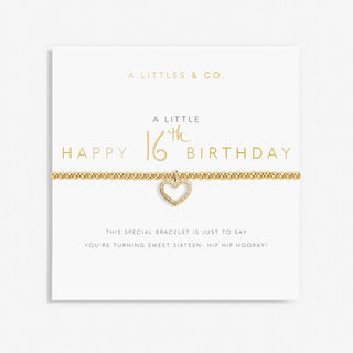 A Little "Happy 16th Birthday" Gold Bracelet