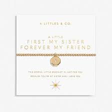 A Little "First My Sister Forever My Friend" Bracelet Gold