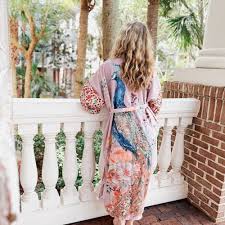 Peacock Summer Kimono Lavender