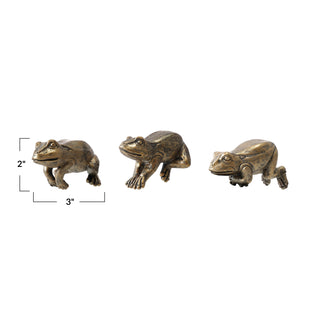 Resin Frog Pot Hanger, Distressed Gold Finish/3 styles
