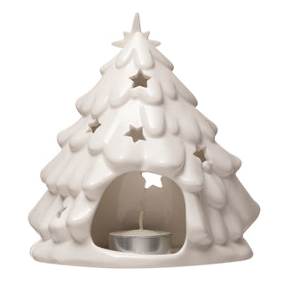 Stoneware Holy Family with Tree & Cut Outs