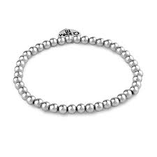 Silver Stretch Bead Bracelet
