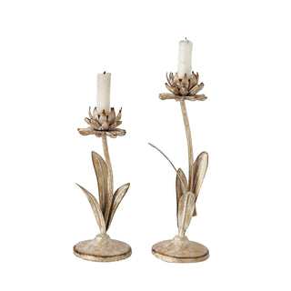Metal Flower Taper Holder- Sm