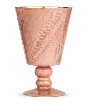 7" Antique Rose Footed Vase