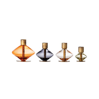 Glass and Metal Taper Holder Med
