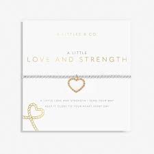 A Little "Love and Strength" Silver Bracelet