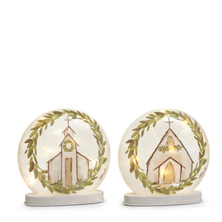 Lighted Church Disc 8"