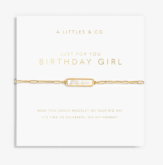 A Little "Just for You Birthday Girl" Bracelet Gold