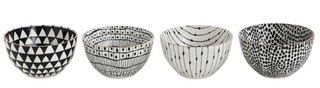 Blk/gold pattern bowl DA9686