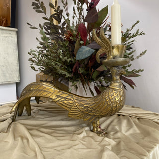 E+E Pheasant Candlestick 13" x 4.75" x 10"