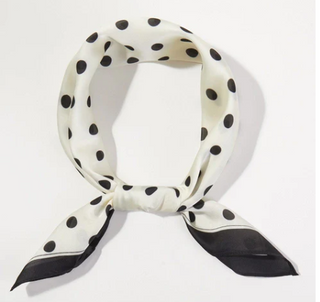 Bandana Amie Polka Dot Print - White