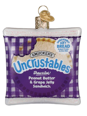 32796 PB & Grape Uncrustables Sandwich Ornament - OWC