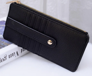 Saige Slim Cardholder Wallet - Black