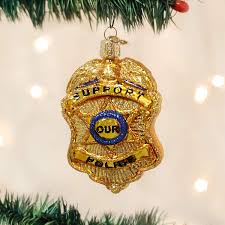 36129 Police Badge Orn