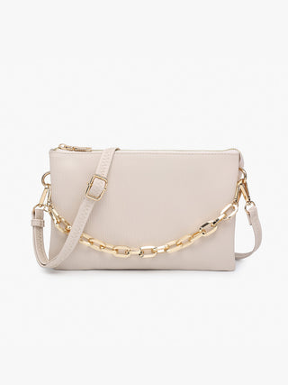 M2056TXT- OW Izzy Textured Crossbody w/ Guitar Strap - Off White