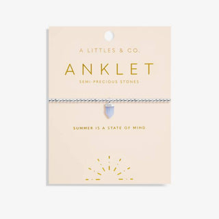 Blue Agate Crystal Anklet
