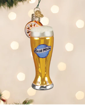 32705 Glass of Blue Moon Beer Orn