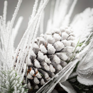 CP776 4.5" Flocked Pine Wreath