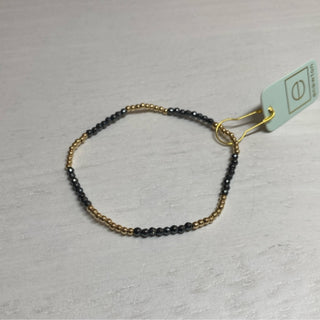 Blissful Faceted Hematite 2mm Bracelet