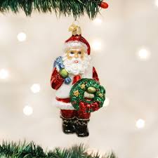 40279 Santa With Wreath Orn