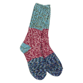 75153 World's Softest Weekend Ragg Crew OS Cranberry CB Multi
