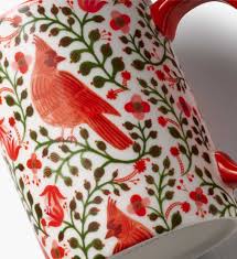 Christmas Cardinals Porcelain Mug
