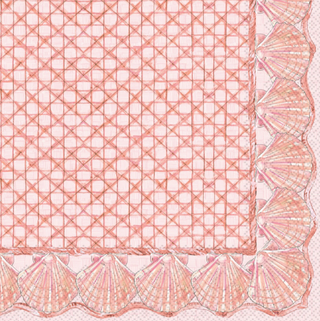 Coral Shells Cocktail Napkin