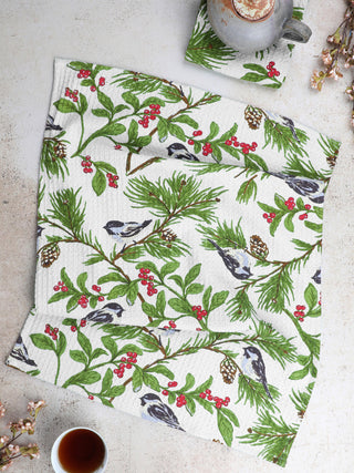 Chickadee Tea Towel Ivory