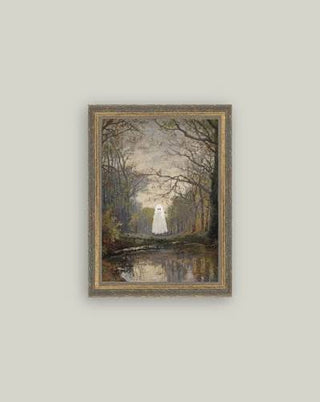 Ghost in the Woods Framed Antique Art - 12x16