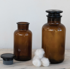 Glass Bottle 36oz With Stopper - Brown