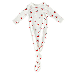 Cherries Knotted Gown 0-3mo