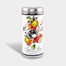 Tall Silver Tea Tin - Cinnamon Apple Blossom Herbal Tea