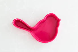 Melamine Pink Bird Dish