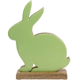 Green Wood Bunny Large