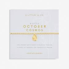 A Little Birthflower "October" Gold Bracelet