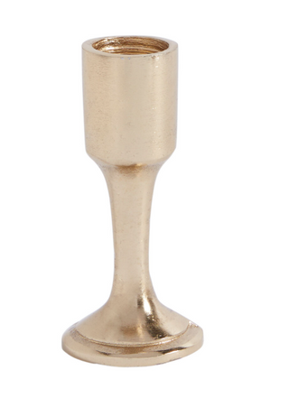 Solitaire Candlestick 1.75" x 3.75" Gold