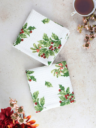 Snowberry Tea Towel Ecru
