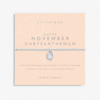 A Little "November" Chrysanthemum Birth Flower Bracelet