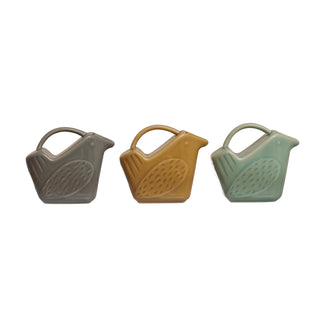5oz Stoneware Bird Shaped Creamer (3 colors)