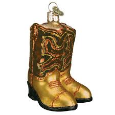 32494 Brown Pair of Cowboy Boots Ornament - OWC