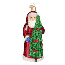 40196 Santa With Calling Birds Orn