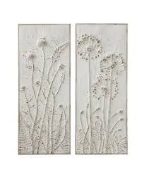 23' Wildflower Panel Embossed Metal Wall Art