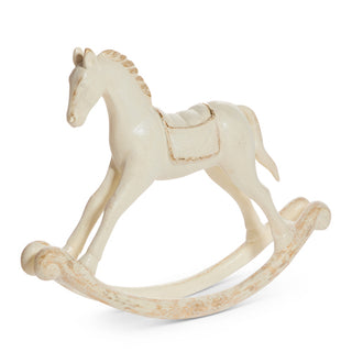 Whitewash Rocking Horse 16.5"